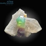 Bi colour tourmaline with quartz combine
