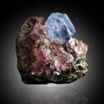 Sapphire on Spessartine Garnet