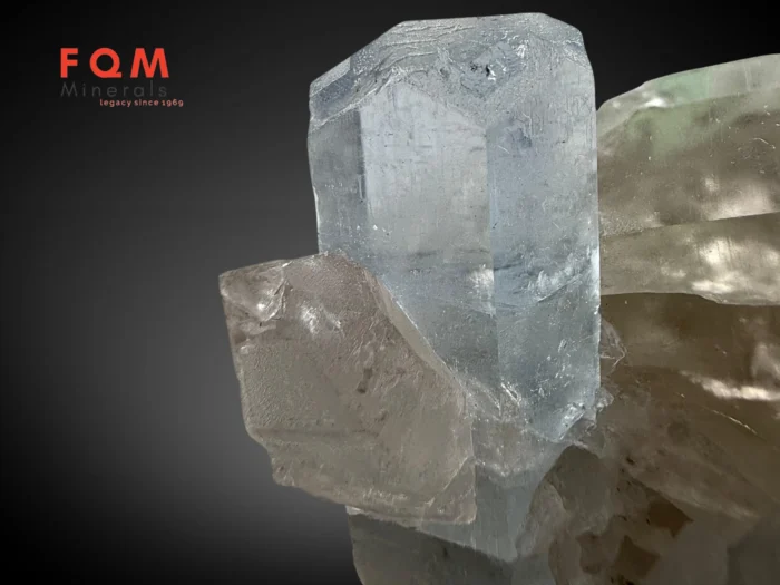 Diamond-Cut Termination Aquamarine with Green Fluorite & Gwindle-Style Quartz - Image 9
