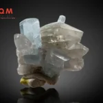 Diamond-Cut Termination Aquamarine with Green Fluorite & Gwindle-Style Quartz