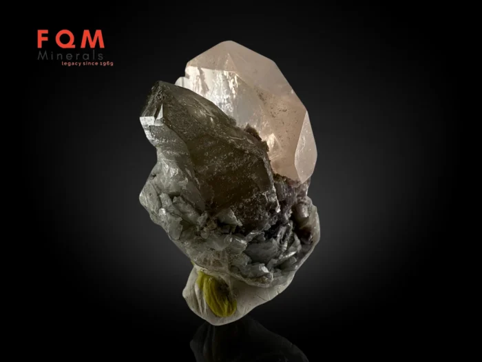 Peach Morganite with Smoky Quartz, Tantalite & Lepidolite - Image 7
