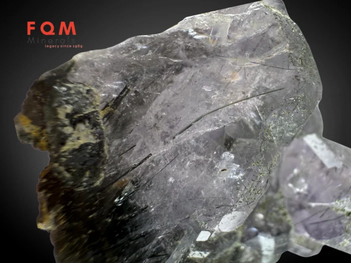Rare Purple Apatite with Green Byssolite Inclusion Bunch Crystal - Image 6