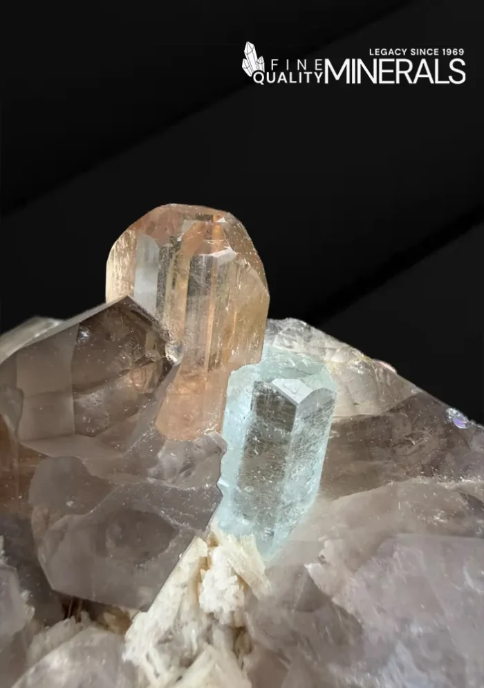 Topaz with Aquamarine & Quartz for Sale – Skardu Valley Mineral Specimen - Image 7