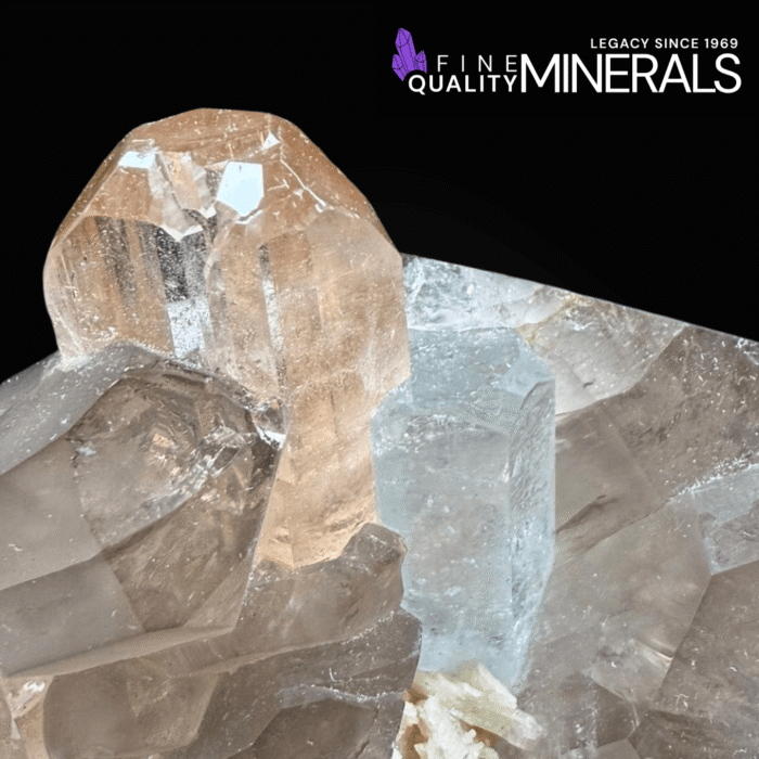 Topaz with Aquamarine & Quartz for Sale – Skardu Valley Mineral Specimen - Image 5