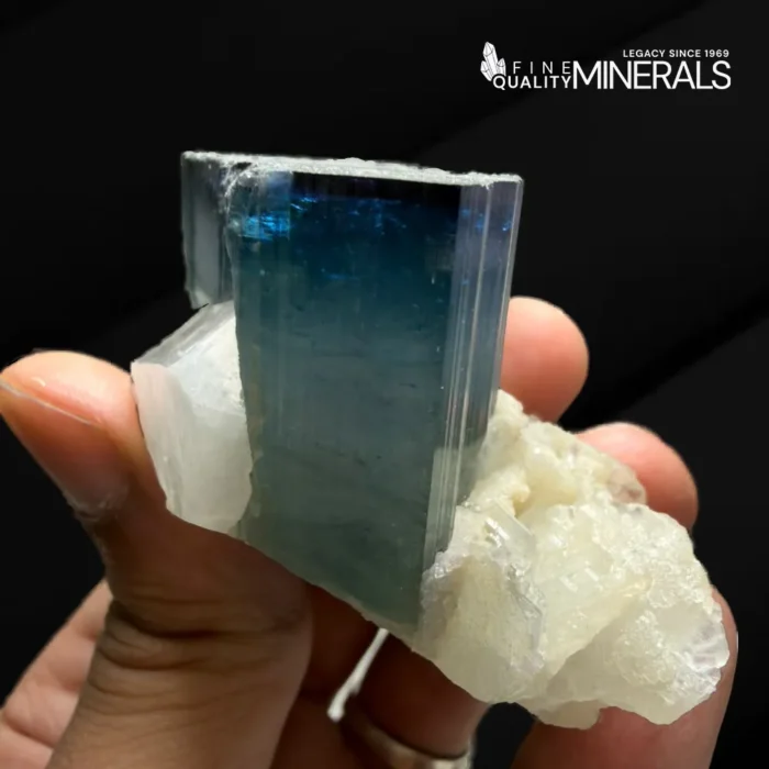 Rare Tabular Blue Tourmaline Specimen - Paprok - Image 4