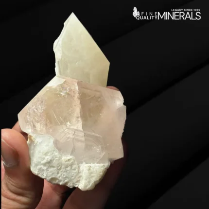 Morganite with Quartz specimen