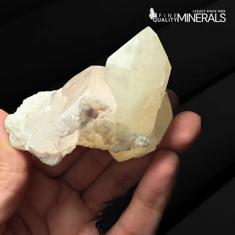 Morganite with Quartz specimen